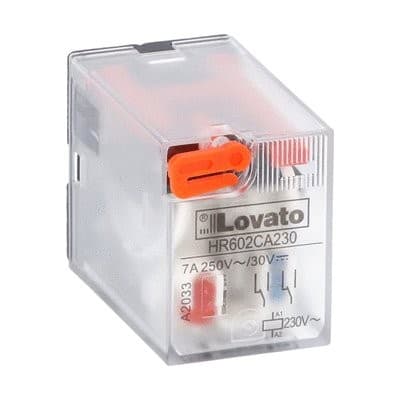 LOVATO ELECTRIC - Relais industriels avec indicateur à LED sans embase, 2 inverseurs 230VAC 7A