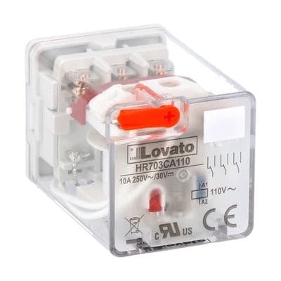 LOVATO ELECTRIC - Rel. industriels 11 pôles avec indicat à LED sans embase, 110-120VAC 10A