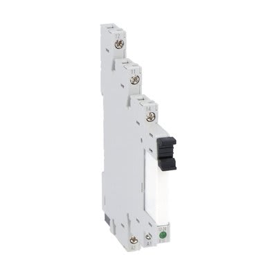 LOVATO ELECTRIC - Rel. électromécanique slim monté sur socle, 24VAC/DC, 6A, 1 contact C/O