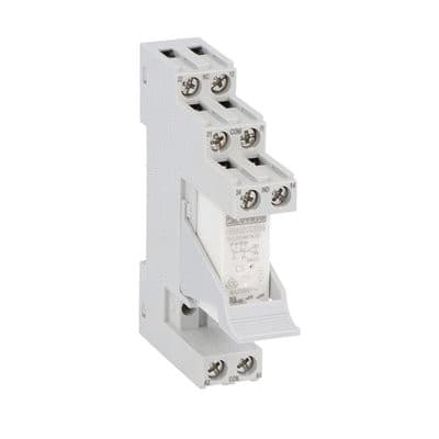 LOVATO ELECTRIC - Rel. miniate prémonté, 24VDC, 8A, 2 inver., avec clip de maintien/détachement