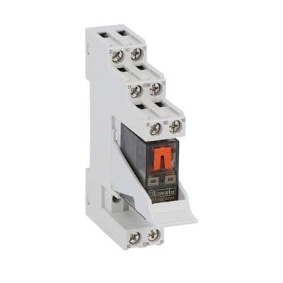 LOVATO ELECTRIC - Rel. miniate prémonté + indicat d'état LED et actionneur mécanique, 24VAC, 8A