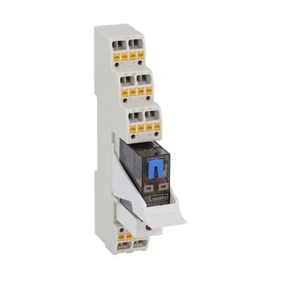 LOVATO ELECTRIC - Rel. miniate prémonté + indicat d'état LED et actionneur mécanique, 24VDC, 8A