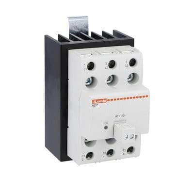 LOVATO ELECTRIC - Relais statiques complet avec dissipateur, 3ph (3 comm.), 20A 90...280VAC