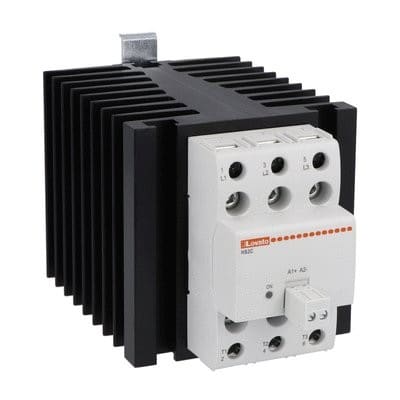 LOVATO ELECTRIC - Relais statiques complet avec dissipateur, 3ph (2 comm.), 60A 90...280VAC