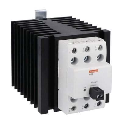 LOVATO ELECTRIC - Relais statiques complet avec dissipateur, 3ph (3 comm.), 40A,90...280VAC