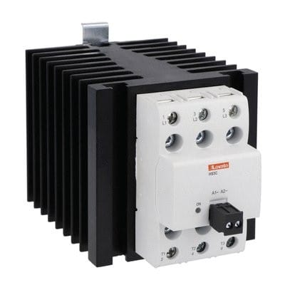 LOVATO ELECTRIC - Relais statiques complet avec dissipateur, 3ph (3 comm.), 40A,90...280VAC