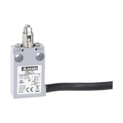 LOVATO ELECTRIC - Interrupt de pos K a poussoire à galet en métal. à 90° 1NO+1NC dépend. précâblé