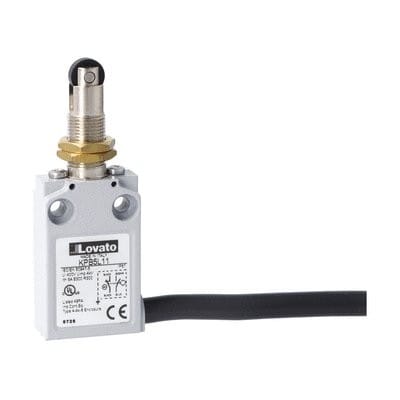 LOVATO ELECTRIC - Interrupt de pos K à galet plast. avec tête filetée M12, 1NO+1NC dépend. Précâb.