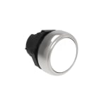 LOVATO ELECTRIC - BOUTON POUSSOIR AFFLEURANT A ACCROCHAGE PLAT. SERIES CHROMED PLASTIC Ø22mm BLANC
