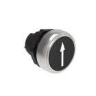 LOVATO ELECTRIC - BOUTON POUSSOIR AFFLEURANT A IMPULSION PLAT. SERIES CHRO. PLASTIC Ø22mm NOIR "?"