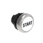 LOVATO ELECTRIC - BOUTON POUSSOIR AFFLEURANT A IMP PLAT. SERIES CHRO. PLASTIC Ø22mm BLANC "START"