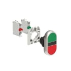 LOVATO ELECTRIC - KIT Bouton-poussoir doub. IMP plast., vert+rouge + 1NO+1NF, bornes à vis
