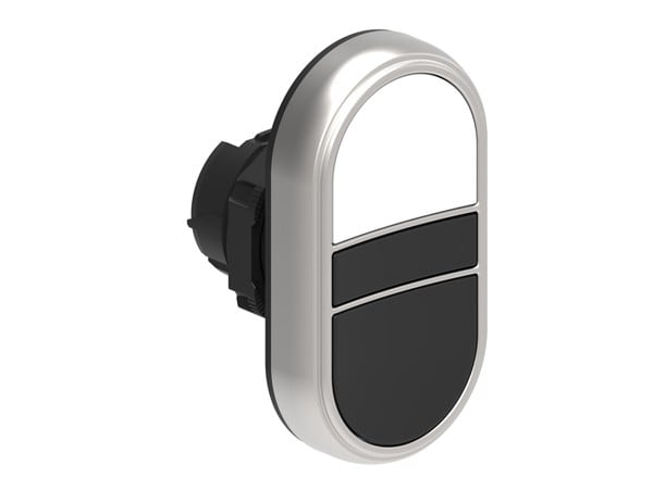 LOVATO ELECTRIC - TETE DOUBLE BOUTON AFFLEURANT BLANC-NOIR