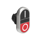 LOVATO ELECTRIC - BOUTON POUSSOIR 2 TOUCHE AFFLEURANT, A IMP PLAT. CHRO. PLASTIC NOIR-ROUGE I-0