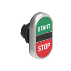 LOVATO ELECTRIC - TETE DOUBLE BOUTON AFFLEURANT VERT-ROUGE