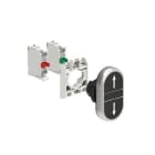 LOVATO ELECTRIC - KIT Bouton-poussoir double IMP, 2 boutons noirs ?-? avec socle de fix et 2NO