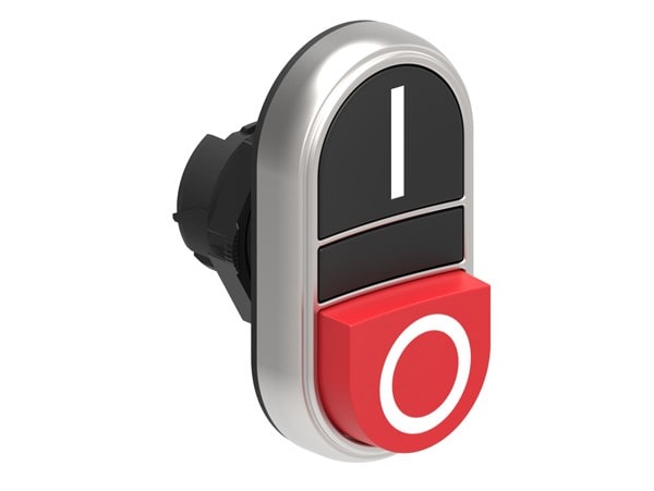 LOVATO ELECTRIC - BOUTON POUSSOIR DOUBLE TOUCHE 1 AFFLEURANT + 1 DEPASSANT