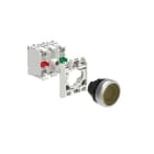 LOVATO ELECTRIC - KIT Bouton-poussoir lum. en plast. LED 12-30VACDC, jaune + socle de fix, 1NO+1NF