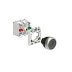 LOVATO ELECTRIC - KIT Bouton-poussoir lum. en plast LED 12-30VACDC, transp + socle de fix, 1NO+1NF
