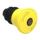 LOVATO ELECTRIC - BOUTON "COUP DE POING" lum. TOURNER xDEVEROUILLER,Ø30mm. xARRÊT NORMAL JAUNE