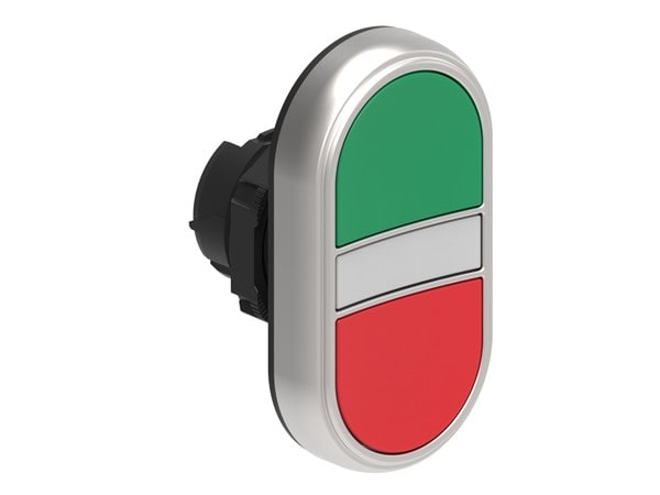 LOVATO ELECTRIC - TETE DOUBLE BOUTON VERT-ROUGE LIMINEU BL