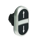LOVATO ELECTRIC - BOUTON POUSSOIR DOUBLE TOUCHE indicat lum. BLANC AFFLEURANT, A IMP NOIR-NOIR ?-?
