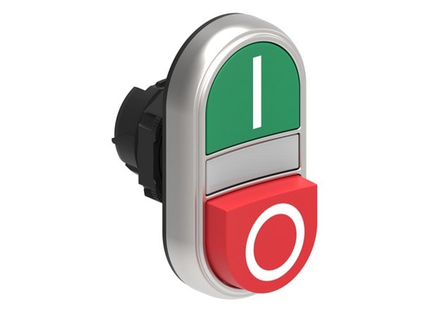 LOVATO ELECTRIC - TETE DOUBLE BOUTON AFFLEURANT V/R I-O