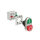 LOVATO ELECTRIC - KIT Bouton-poussoir double IMP en plast., 1 allongé 0/rouge + 1 plat I/vert
