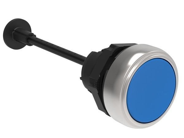 LOVATO ELECTRIC - BOUTON RESET MECANIQUE AFFLEURANT BLEU A IMPLUSION, LONGUEUR RÉGLABLE 0...150mm,
