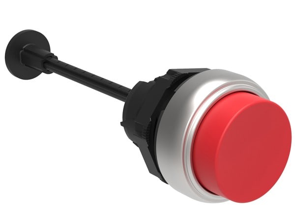 LOVATO ELECTRIC - BOUTON RESET MECANIQUE DEPASSANT ROUGE A IMPLUSION, LONGUEUR RÉGLABLE 0...150mm,