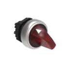 LOVATO ELECTRIC - COMMUTATEUR LUMINEUX PLATINUM SERIES CHROMED PLASTIC, 2 POSITIONS, 0 - 1 ROUGE