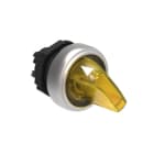 LOVATO ELECTRIC - COMMUTATEUR LUMINEUX PLATINUM SERIES CHROMED PLASTIC, 2 POSITIONS, 0 < 1 JAUNE