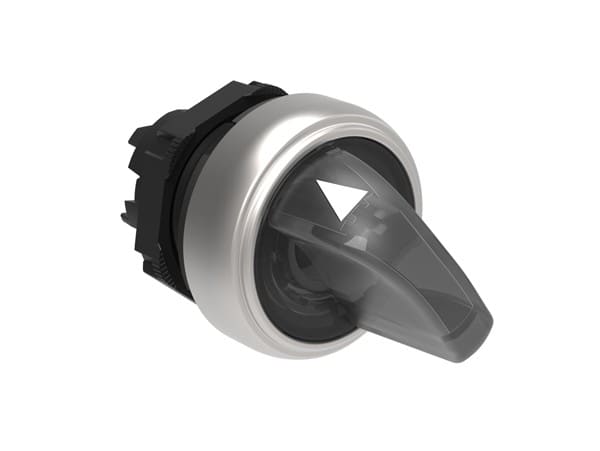 LOVATO ELECTRIC - COMMUTATEUR LUMINEUX PLATINUM SERIES CHROMED PLASTIC, 2 POSITIONS, 0 < 1 BLANC