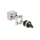 LOVATO ELECTRIC - KIT Commutateur-sélecteur plast. vert/éclairé LED blanc 12-30VAC/DC, 2 pos 0-1