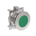 LOVATO ELECTRIC - BOUTON POUSSOIR AFFLEURANT A ACCROCHAGE SERIE PLATINUM METAL Ø30mm VERT