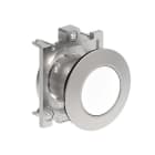 LOVATO ELECTRIC - BOUTON POUSSOIR AFFLEURANT A IMPULSION SERIE PLATINUM METAL Ø30mm BLANC