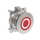LOVATO ELECTRIC - BOUTON POUSSOIR AFFLEURANT A IMPULSION SERIE PLATINUM METAL Ø30mm ROUGE "0"