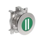 LOVATO ELECTRIC - BOUTON POUSSOIR AFFLEURANT A IMPULSION SERIE PLATINUM METAL Ø30mm VERT "II"