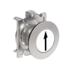 LOVATO ELECTRIC - BOUTON POUSSOIR AFFLEURANT A IMPULSION SERIE PLATINUM METAL Ø30mm BLANC "?"
