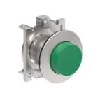 LOVATO ELECTRIC - BOUTON POUSSOIR DEPASSANT A IMPULSION SERIE PLATINUM METAL Ø30mm VERT