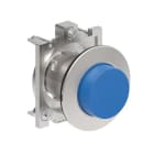 LOVATO ELECTRIC - BOUTON POUSSOIR DEPASSANT A ACCROCHAGE SERIE PLATINUM METAL Ø30mm BLEU