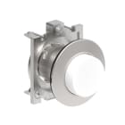 LOVATO ELECTRIC - BOUTON POUSSOIR DEPASSANT A IMPULSION SERIE PLATINUM METAL Ø30mm BLANC