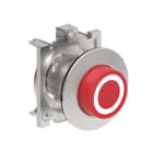 LOVATO ELECTRIC - BOUTON POUSSOIR DEPASSANT A IMPULSION SERIE PLATINUM METAL Ø30mm ROUGE "0"