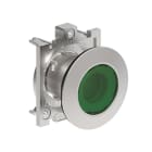 LOVATO ELECTRIC - TETE DE VOYANT SÉRIE PLATINUM 30mm FLAT MÉTAL, VERT SANS ADAPTATEUR DE MONTAGE