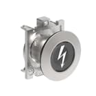 LOVATO ELECTRIC - TETE DE VOYANT PLAT. Ø30mm FLAT MÉT, TRANSPARENT + SYMBOLE PRESENCE TENSION