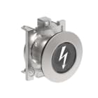 LOVATO ELECTRIC - TETE DE VOYANT PLAT. Ø30mm FLAT MÉT, TRANSPARENT + SYMBOLE PRESENCE TENSION