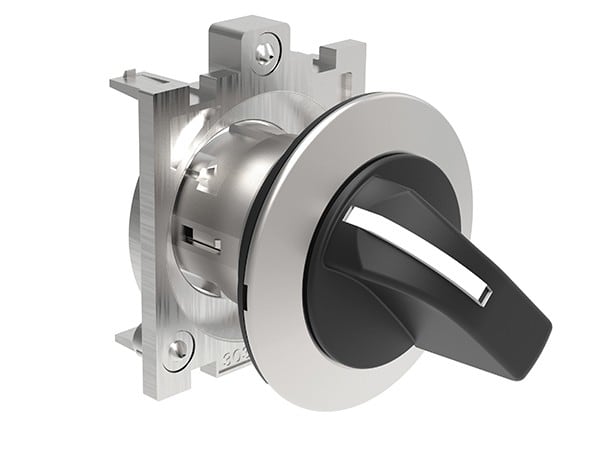 LOVATO ELECTRIC - COMMUTATEUR SÉRIE PLATINUM Ø30mm FLAT MÉTAL, 3 POSITIONS, 1 - 0 - 2