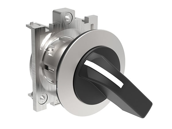 LOVATO ELECTRIC - COMMUTATEUR A CROSSE SÉRIE PLATINUM Ø30mm FLAT MÉTAL, 3 POSITIONS, 1 > 0 < 2