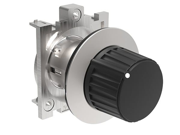 LOVATO ELECTRIC - BOUTON TOURNANT SÉRIE PLATINUM, Ø30mm FLAT MÉTAL, 3 POSITIONS, 1 > 0 < 2