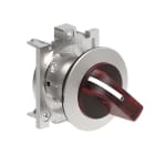 LOVATO ELECTRIC - COMMUTATEUR LUMINEUX SÉRIE PLAT. Ø30mm FLAT MÉTAL, 3 POSITIONS, 1 - 0 - 2 ROUGE